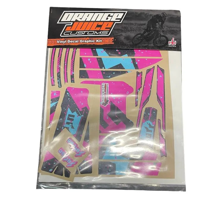 SUR RON OEM GRAPHICS KIT - PINK/BLUE SPLATTER GLOSS - Go Off Road Barnsley