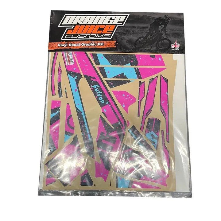 SUR RON OEM GRAPHICS KIT - PINK/BLUE SPLATTER GLOSS - Go Off Road Barnsley