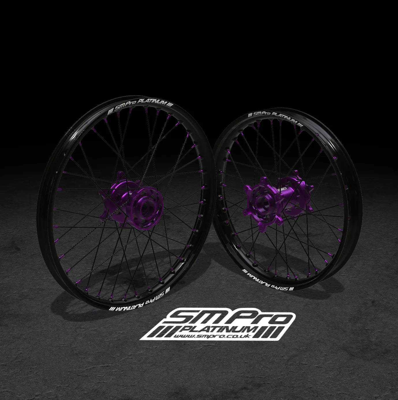 SM PRO SUR RON WHEEL SET 19/16" STANDARD PURPLE/PURPLE COMBO - Go Off Road Barnsley