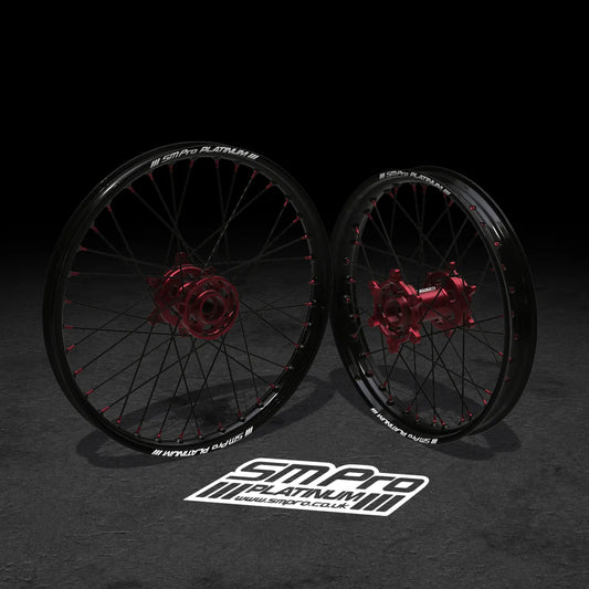 SM PRO STARK VARG MX/ENDURO WHEEL SET 21/19" RED/BLACK WHEEL SET
