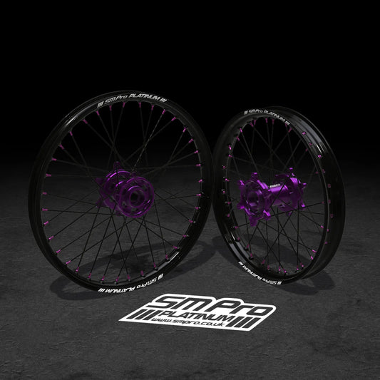 SM PRO STARK VARG MX/ENDURO WHEEL SET 21/19" PURPLE/BLACK WHEEL SET - Go Off Road Barnsley