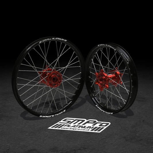 SM PRO STARK VARG MX/ENDURO WHEEL SET 21/19" ORANGE/SILVER WHEEL SET