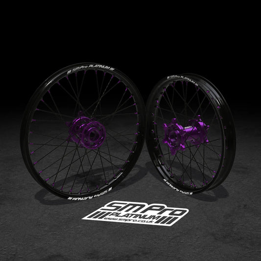 SM PRO TALARIA WHEEL SET 19/16" BLACK/PURPLE COMBO