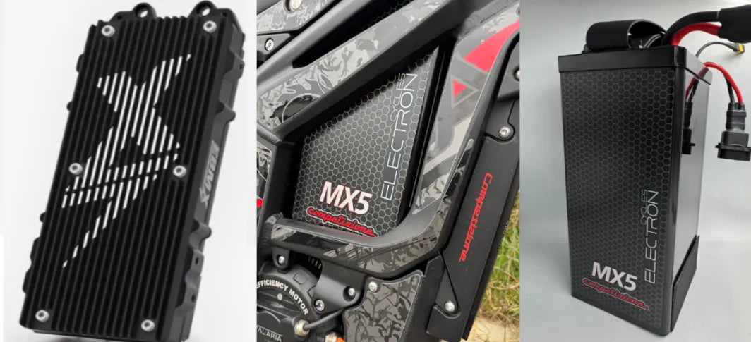 Electron Cycles Talaria Sting MX5 Pro Competizione 82v Kit: EBMX X9000 v2, 81.4v Long Range 4060Wh Battery