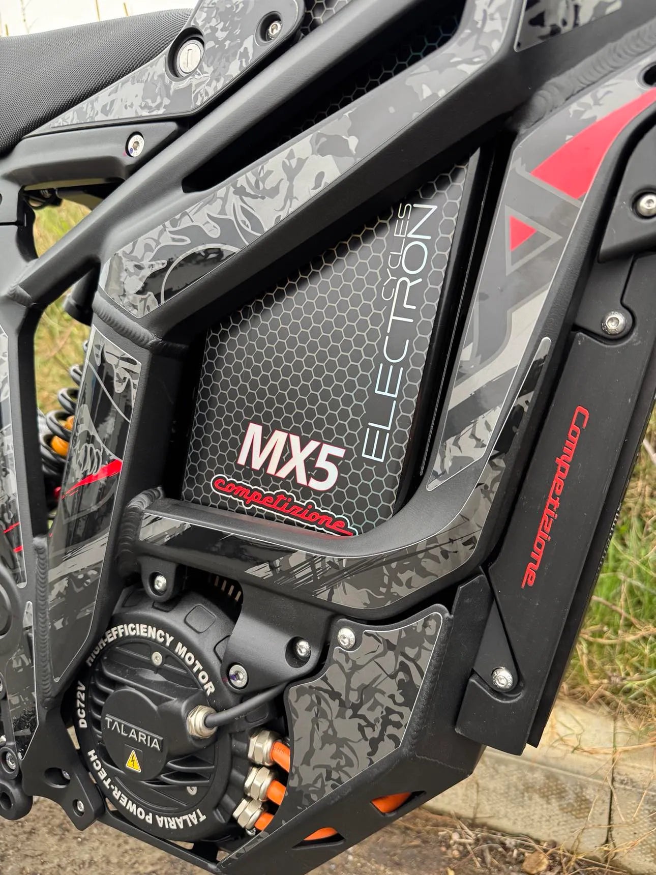 Electron Cycles Talaria Sting MX5 Pro Competizione 82v Kit: EBMX X9000 v2, 81.4v Long Range 4060Wh Battery