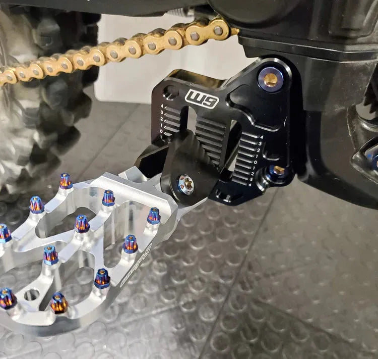 Warp 9 Sur Ron Ultra Bee Adjustable Foot Peg Mount - Go Off Road Barnsley