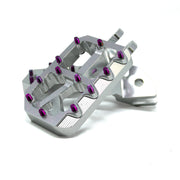 Aftermarket Wide Silver Foot Pegs For SUR RON Light Bee