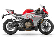 Side profile of QJMotor SRK 421 RR supersport motorcycle