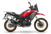 Front three-quarter view of QJMotor SRT 450 RX adventure bike