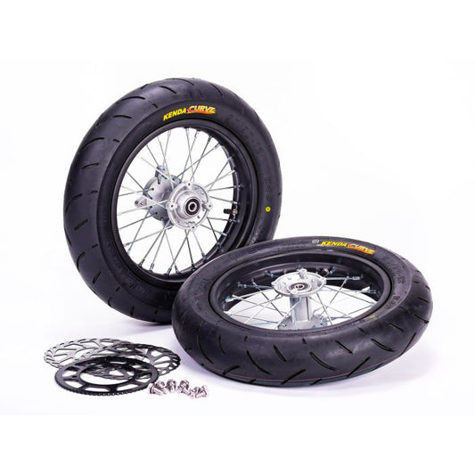 10" Kenda Curve Supermoto Wheel & Tyre Set for Ebox